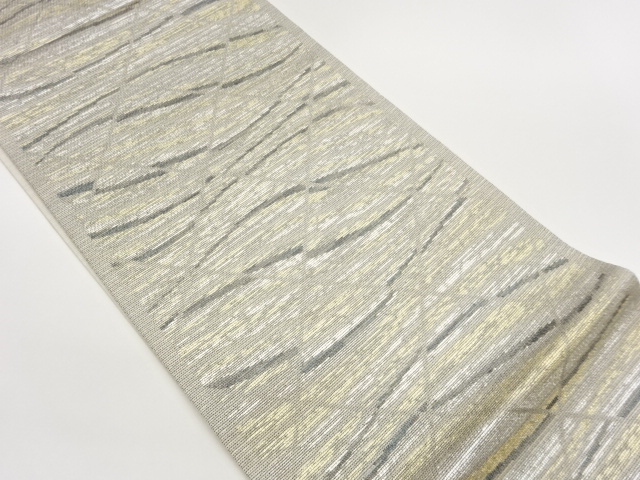 JAPANESE FUKURO OBI / PULP CLOTH / WOVEN WAVY STRIPE